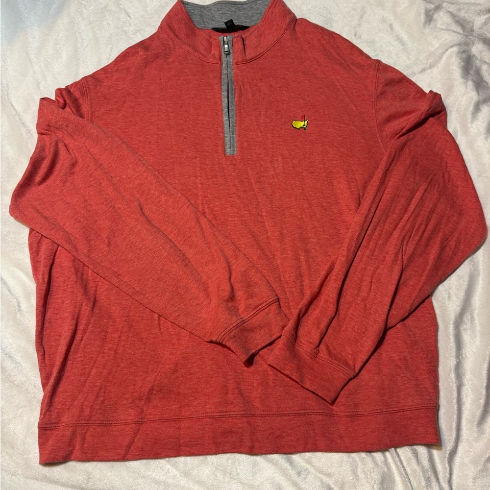 Men's Masters Collection Red Half-Zip Sweater
